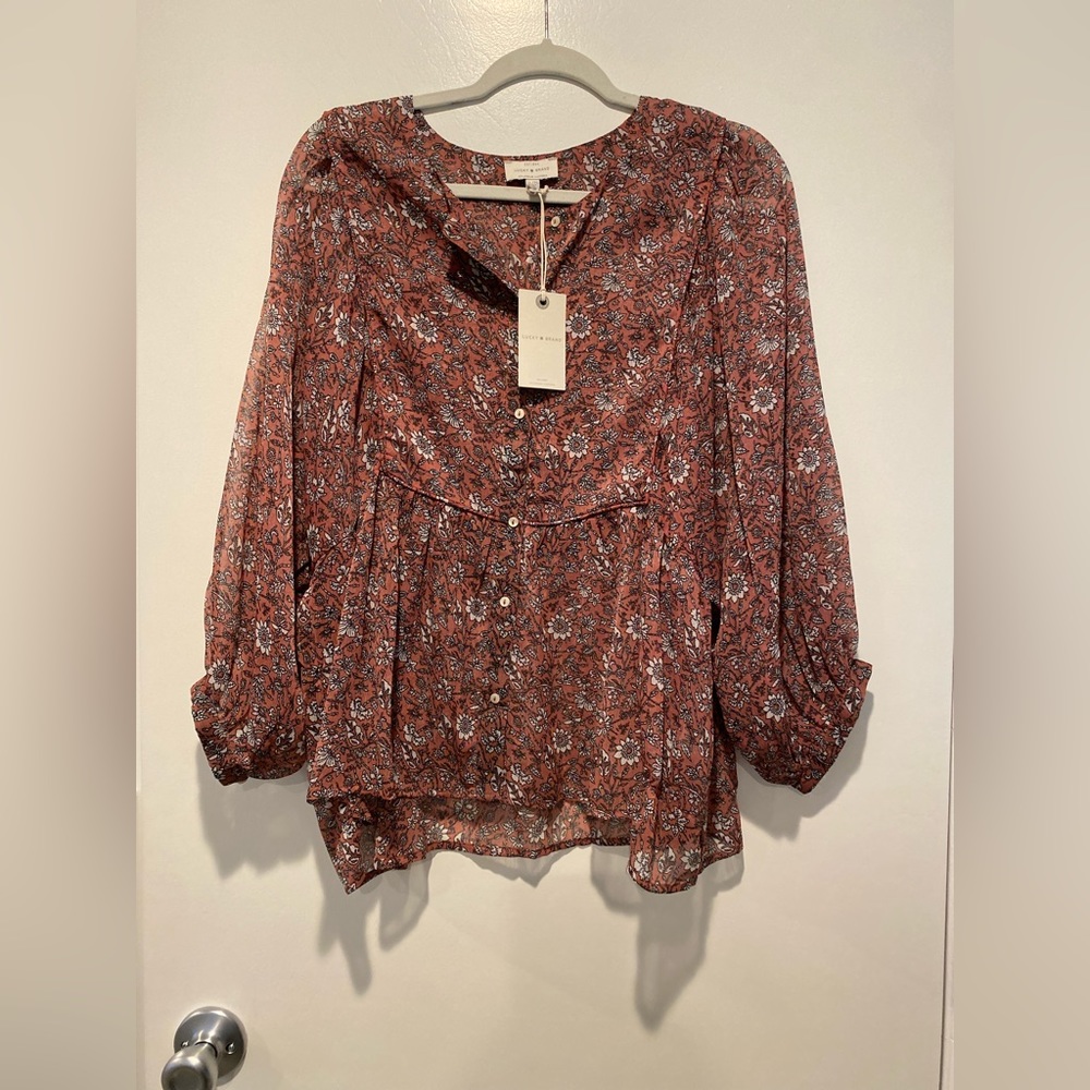 MOVING SALE Lucky brand silky bohemian blouse